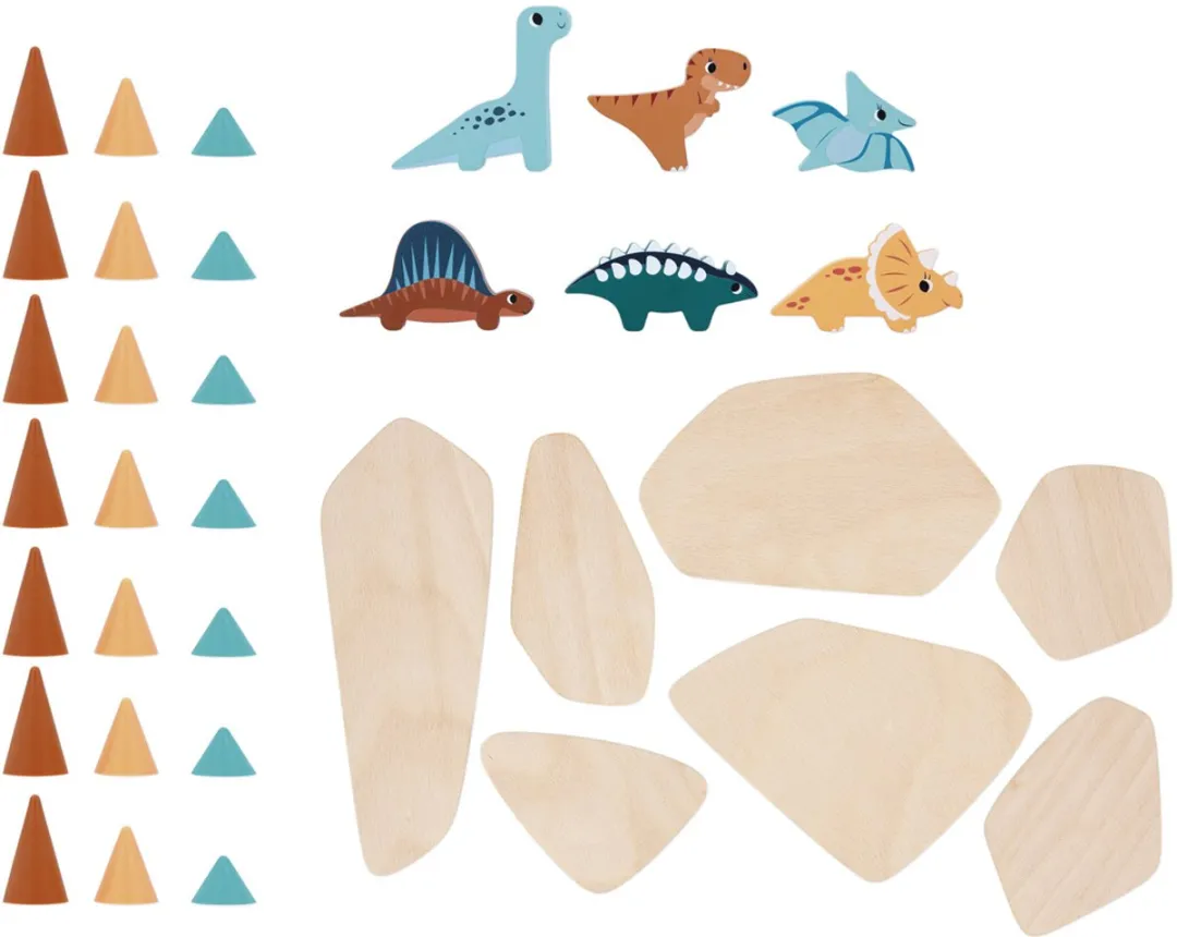 Janod Dino Stapelspel - 6 Stuks - Multicolor