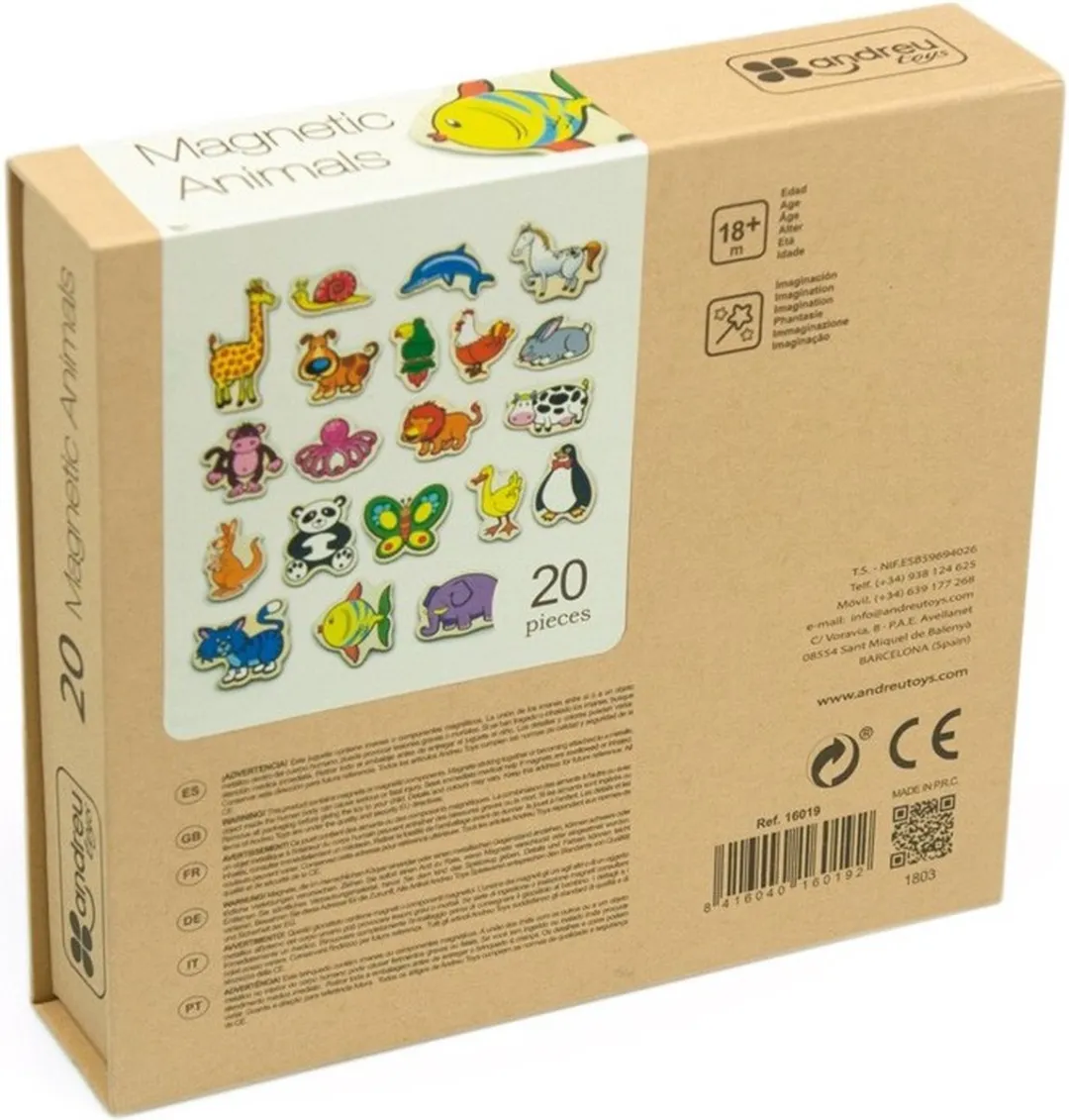 Andreu Toys ANDREU - 20 magnetische dieren