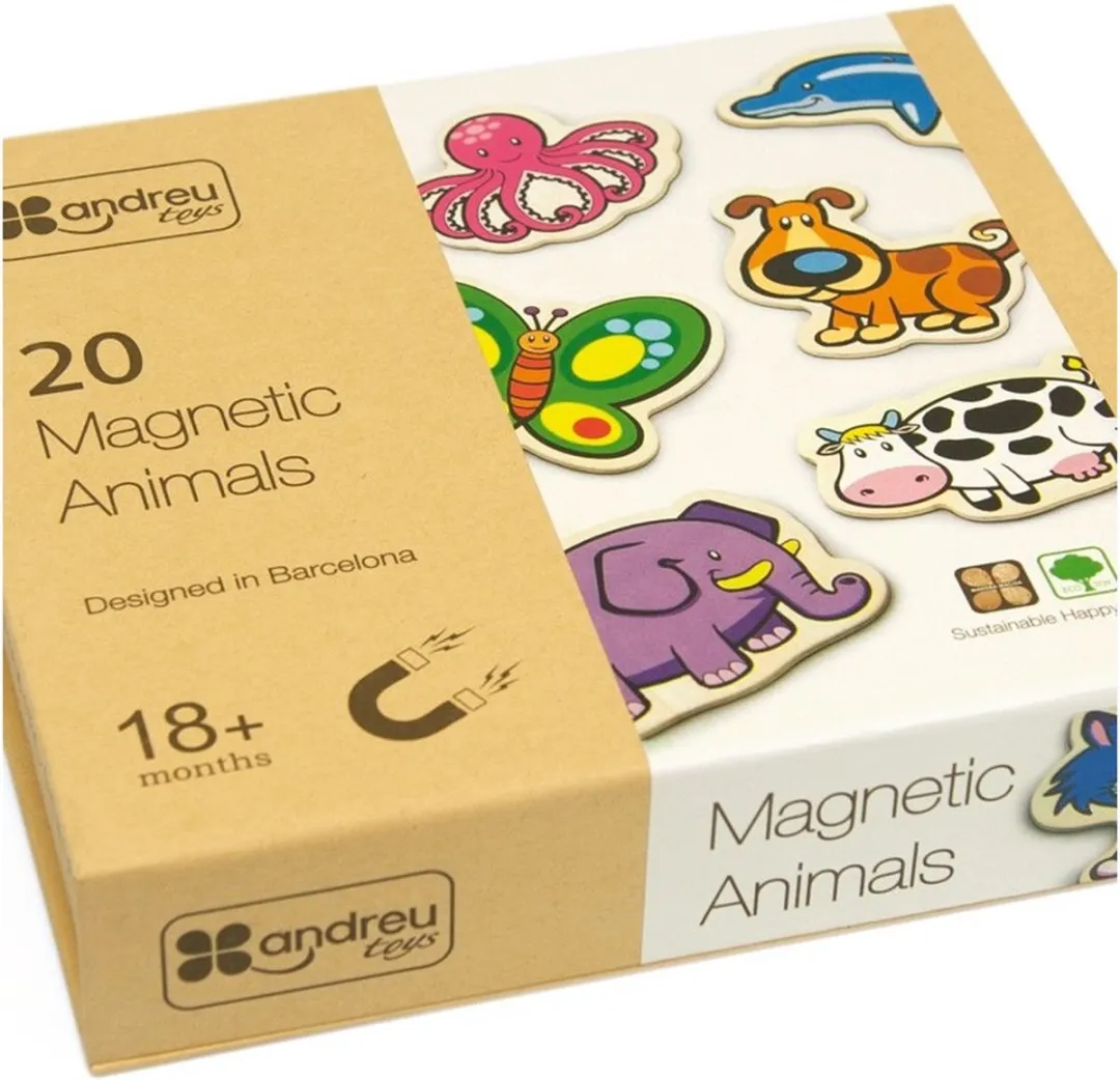Andreu Toys ANDREU - 20 magnetische dieren