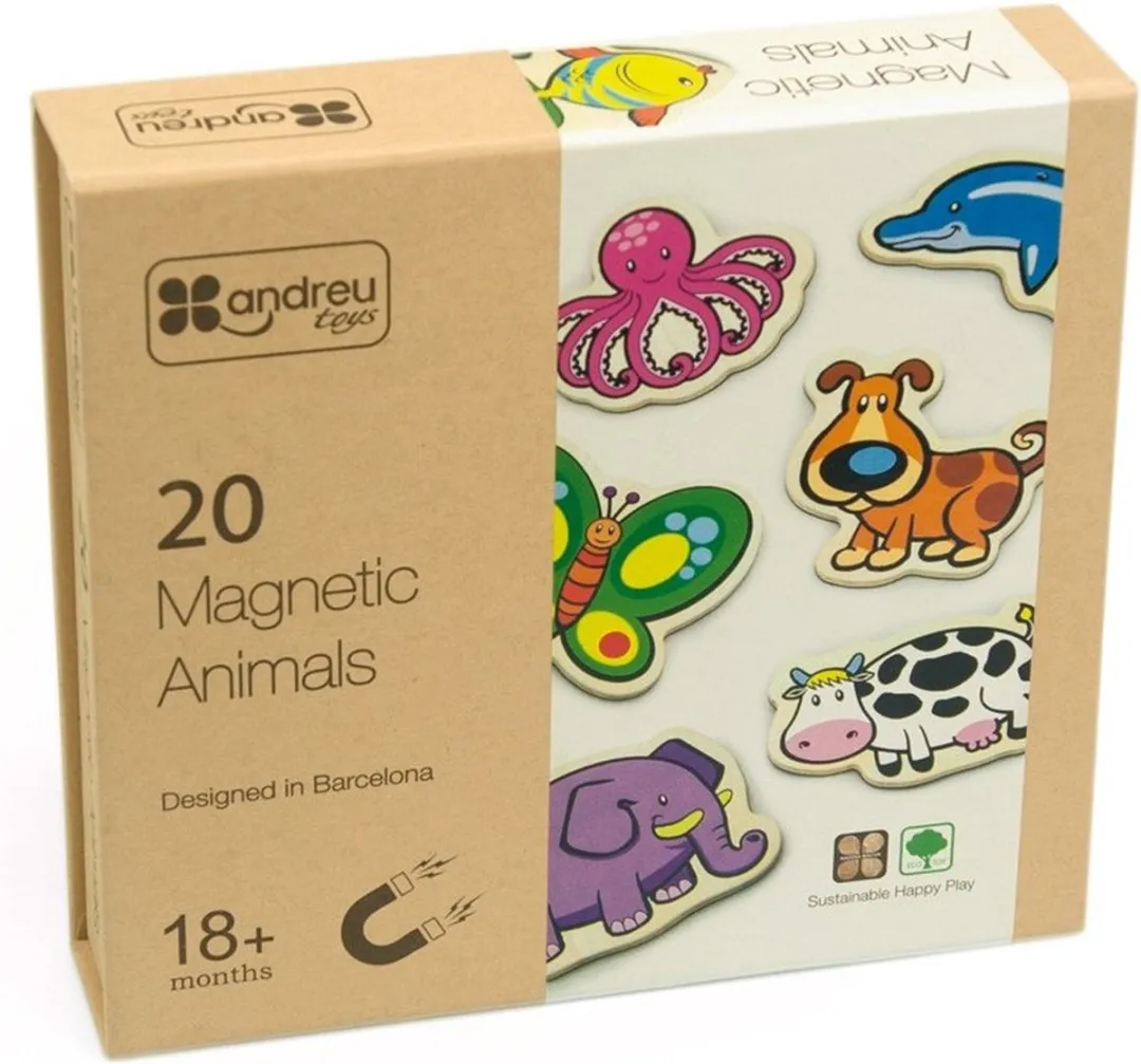 Andreu Toys ANDREU - 20 magnetische dieren