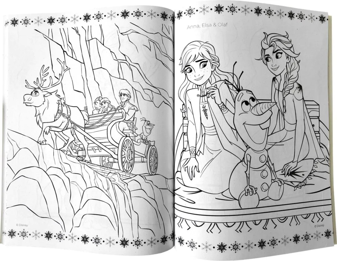 Disney Frozen Kleurboek Anna & Elsa - 125 Platen - Paars/Blauw