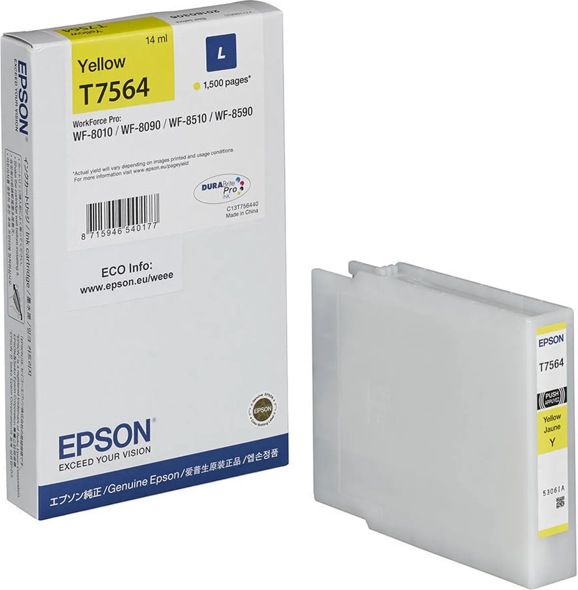 Epson T7564 Geel Inktcartridge - 14ml