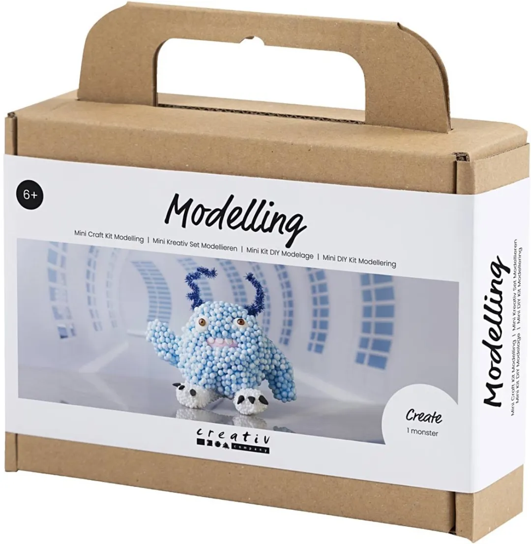 Creativ Company Mini Hobbyset Boetseren Monster Bobby - Multikleurig