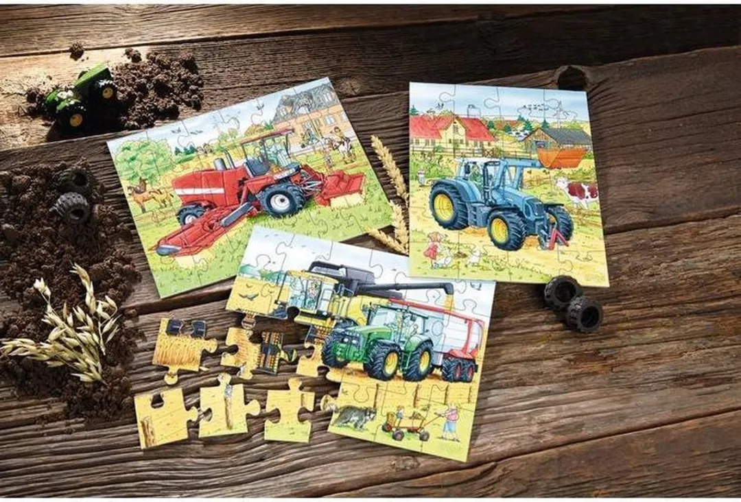 Haba Wooden Toys Tractor & Co. Puzzel - 24 Stuks - Multicolor