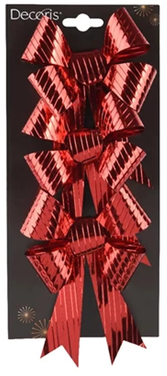 Decoris Rood Strikjes 14x10cm