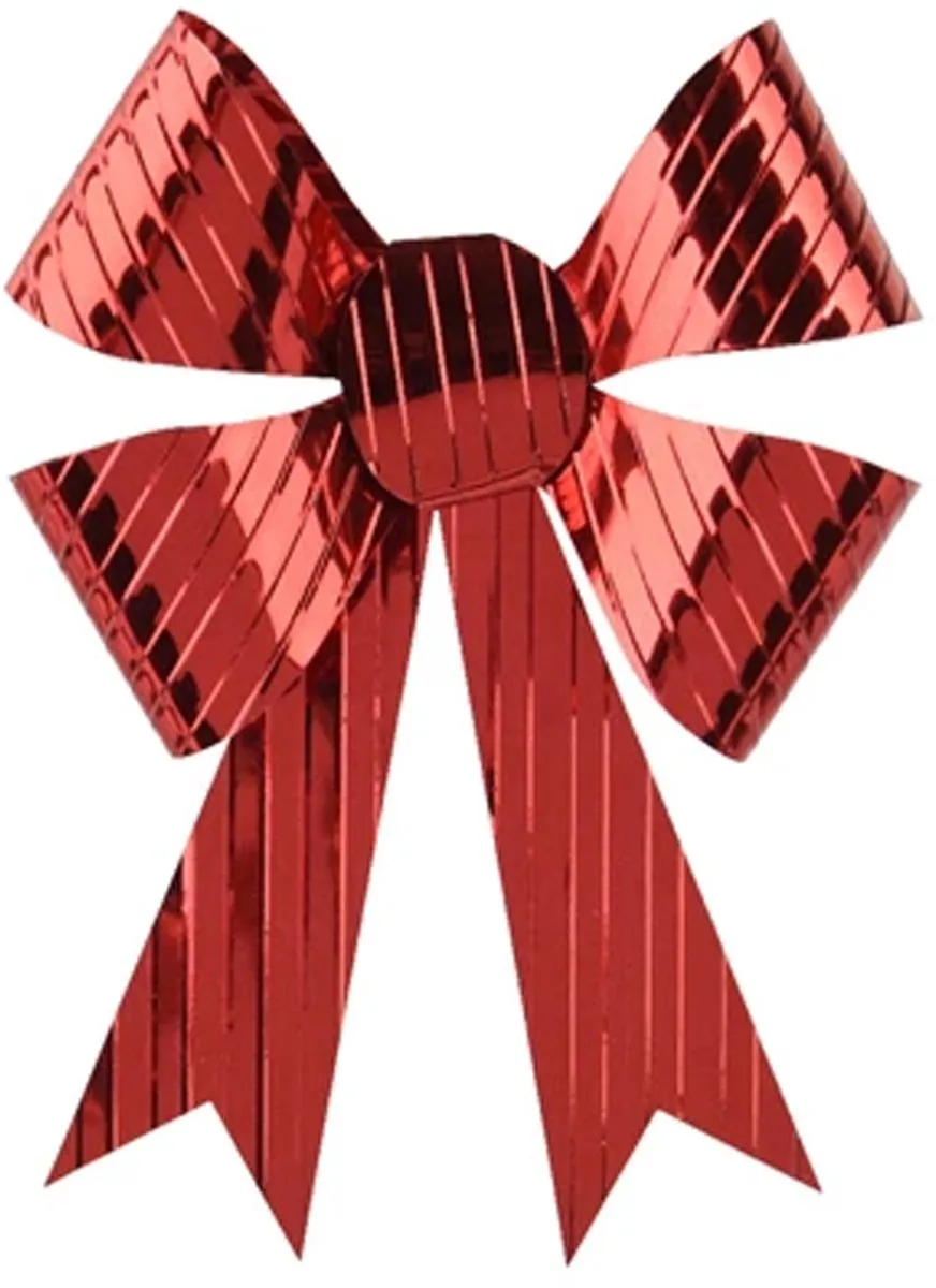Decoris Rood Strikjes 14x10cm - 3 Stuks