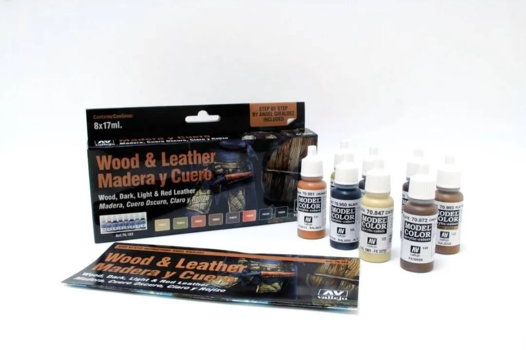 Vallejo Model Color Wood & Leather 8x17ml - 70182