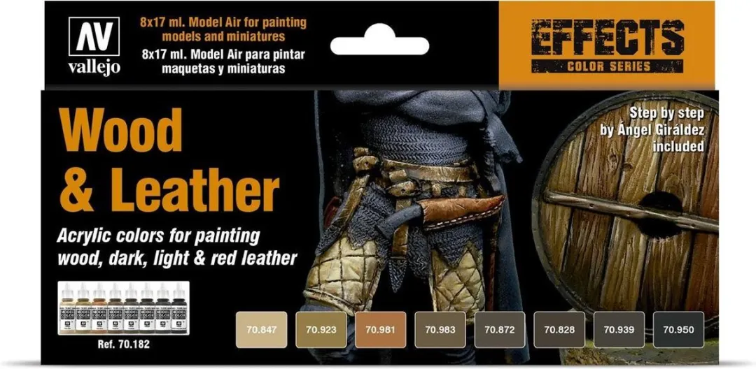Vallejo Model Color Wood & Leather 8x17ml