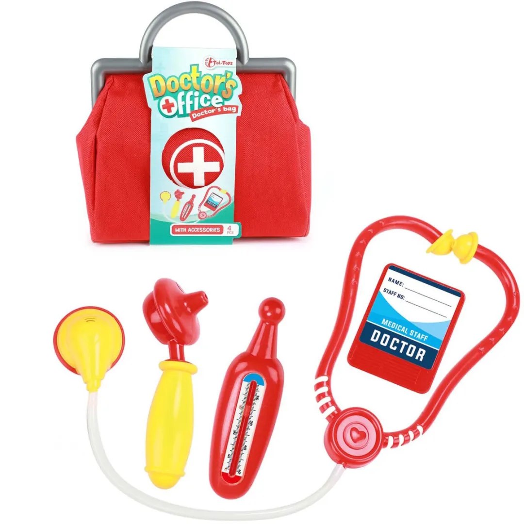 Toi-Toys Doktersset Roder Dokterstas - 6-delig