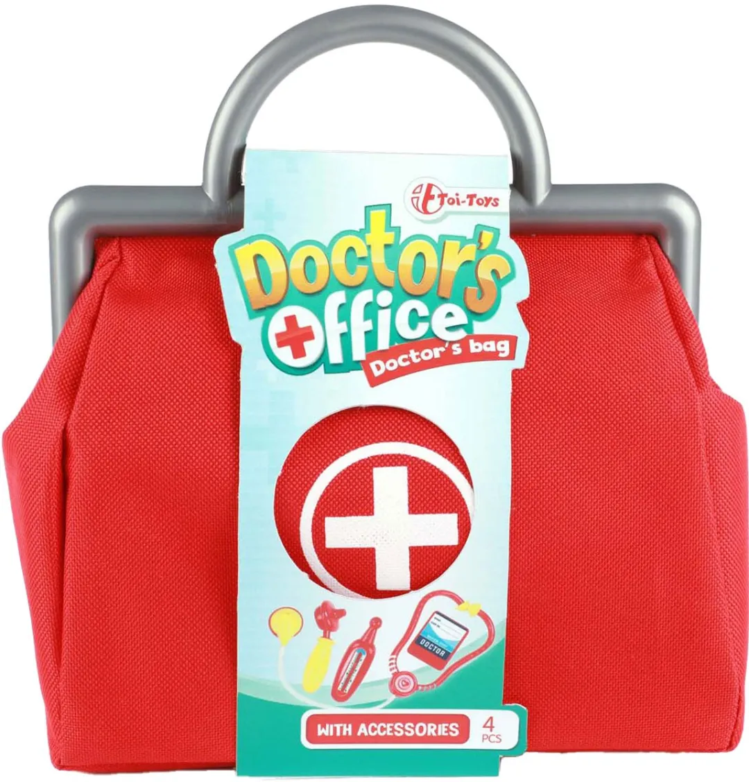 Toi-Toys Doktersset Roder Dokterstas - 6-delig
