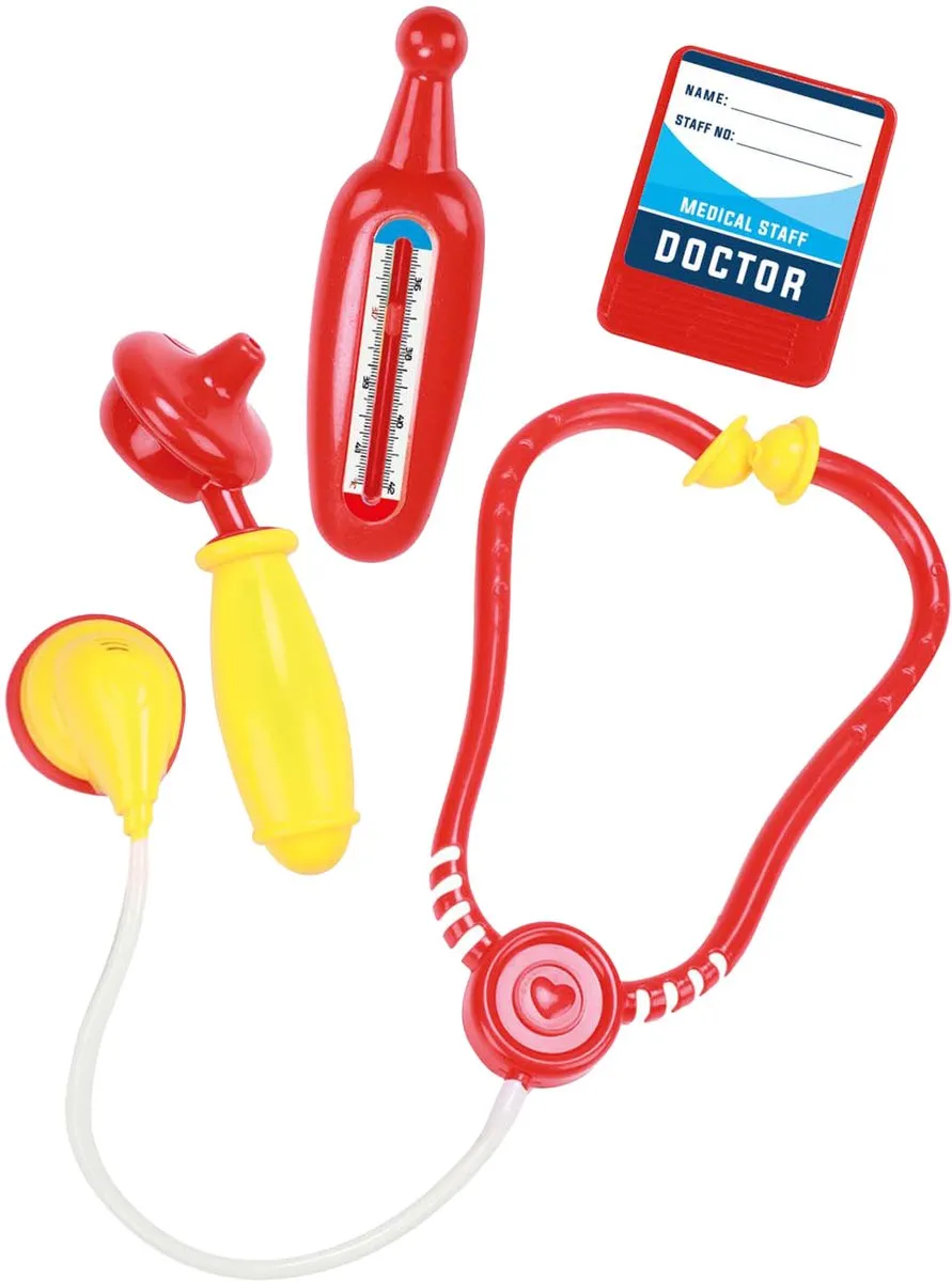 Toi-Toys Doktersset Roder Dokterstas - 6-delig
