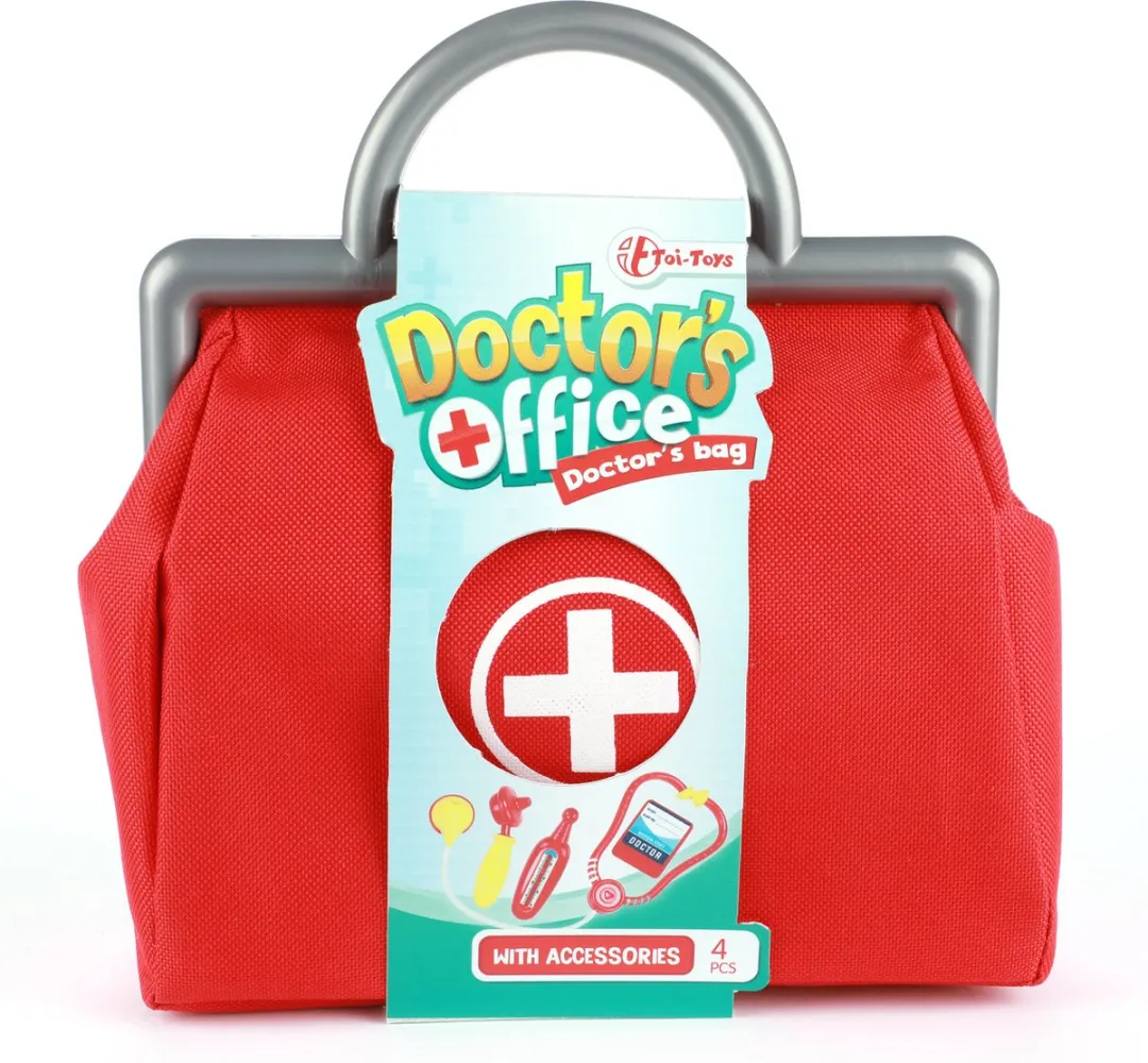 Toi-Toys Doktersset Roder Dokterstas - 6-delig