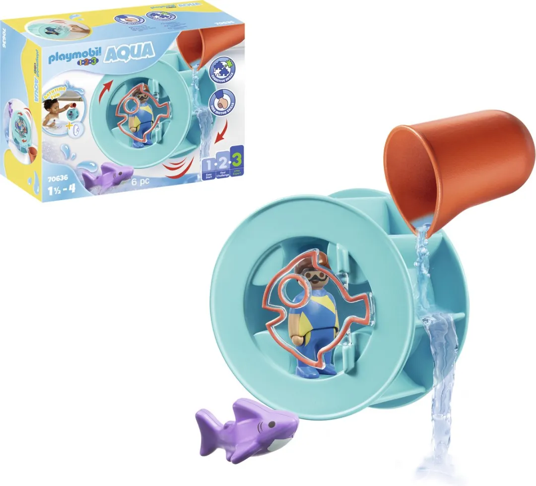 Playmobil 1.2.3 Aqua Waterwervelrad 70636 - Multicolor