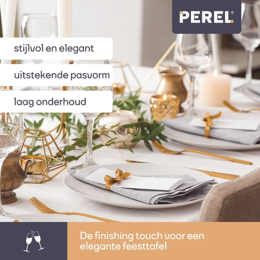 Perel Hoes voor tafel, wit, rechthoekig met boogvorm, 180 cm x 75 cm x 74 cm