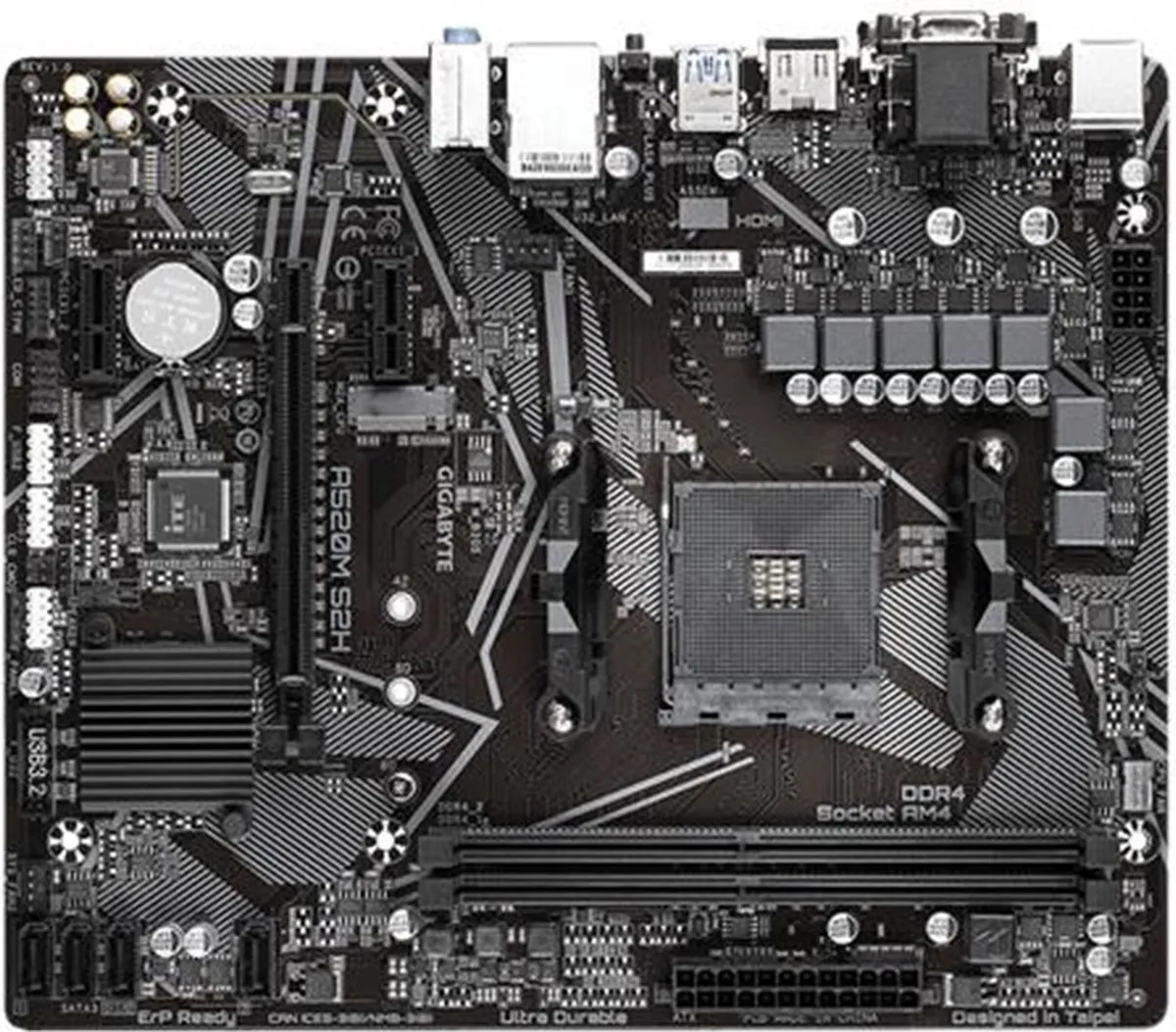 Gigabyte A520M S2H Moederbord - AM4 - microATX - afbeelding 6 van 6