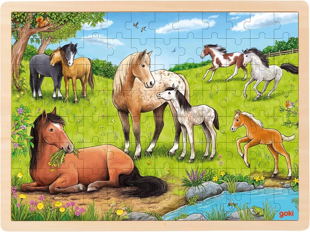 Goki Zomer op de Paardenwei Puzzel 96-delig