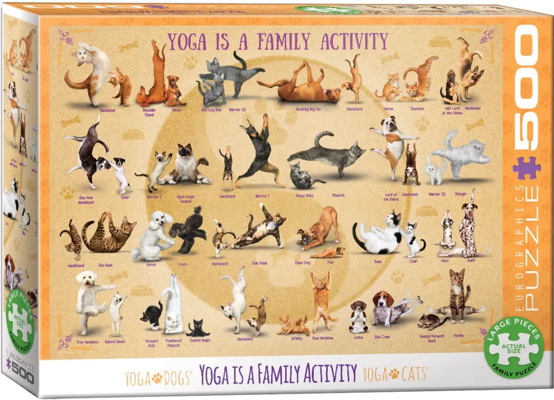 Eurographics Yoga is a Family Activity Puzzel 500 Stuks - Meerkleurig