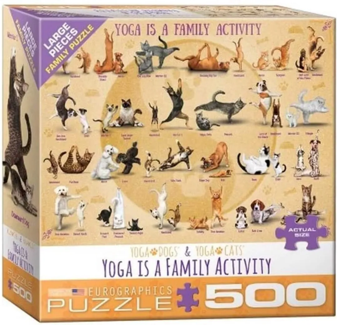 Eurographics Yoga is a Family Activity Puzzel 500 Stuks - Meerkleurig