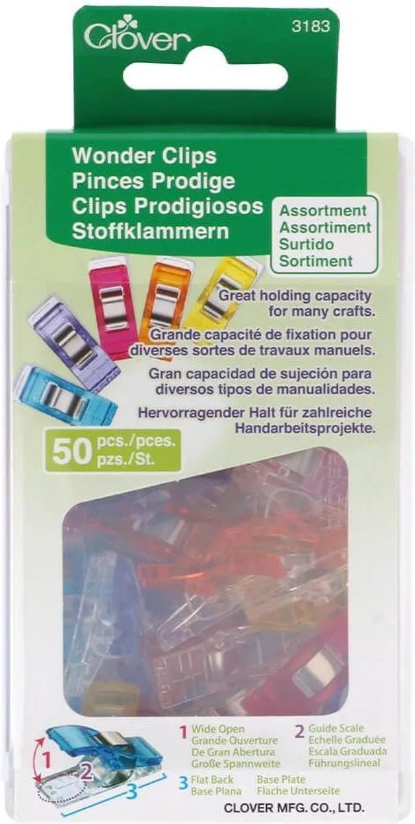 Clover Wonder Clips - 50 Stuks - Multicolor