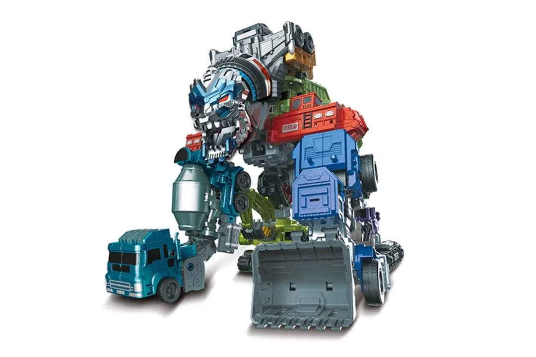 Betonmixerrobot - Transformebara Voertuig met Bewegende Delen