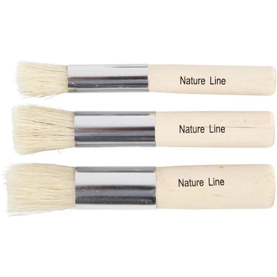 Creativ Company Nature Line Tamponeerkwasten Set - 3 Stuks