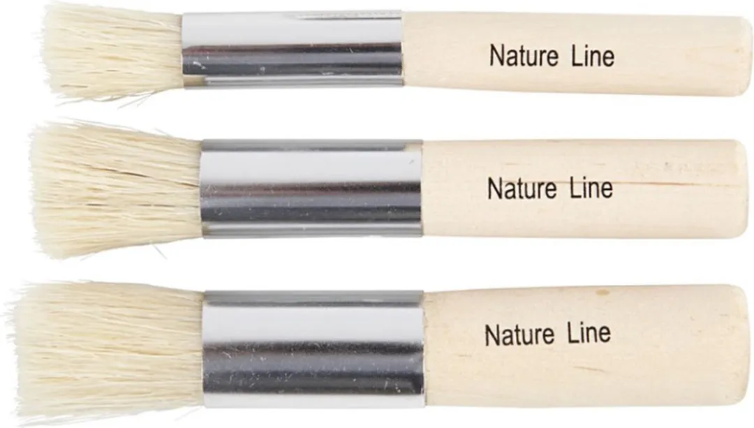 Creativ Company Nature Line Tamponeerkwasten Set - 3 Stuks