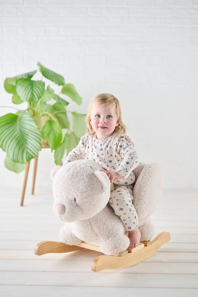 Nattou Teddy Schommelpaard 59cm - Ecru