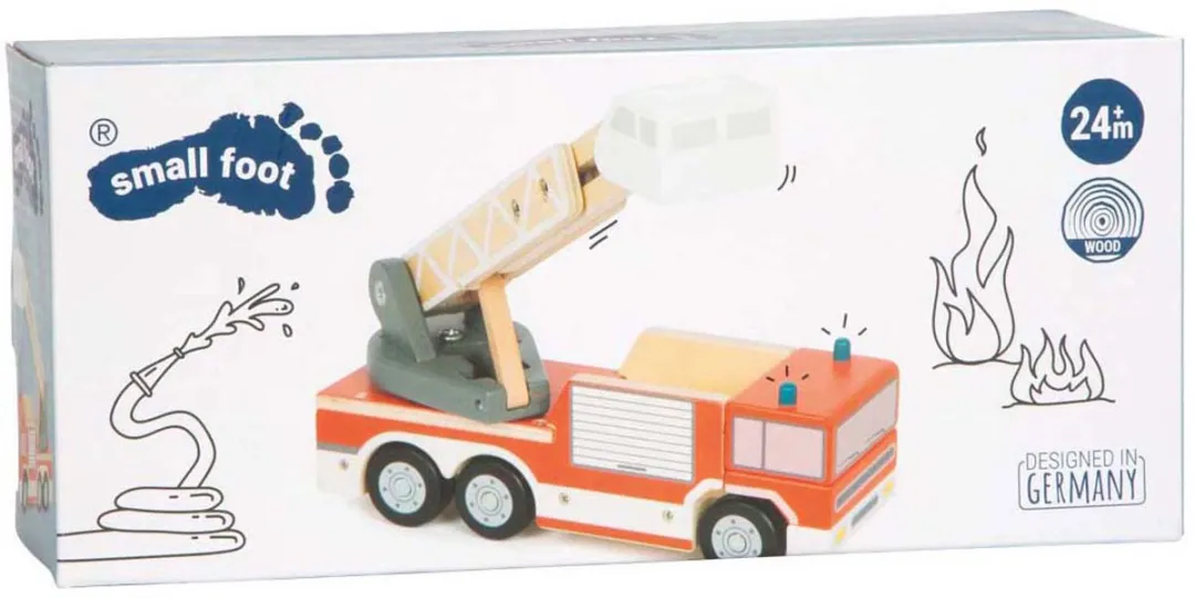 Small Foot Houten Brandweerwagen met Ladder 12638 - Multikleur - afbeelding 4 van 6