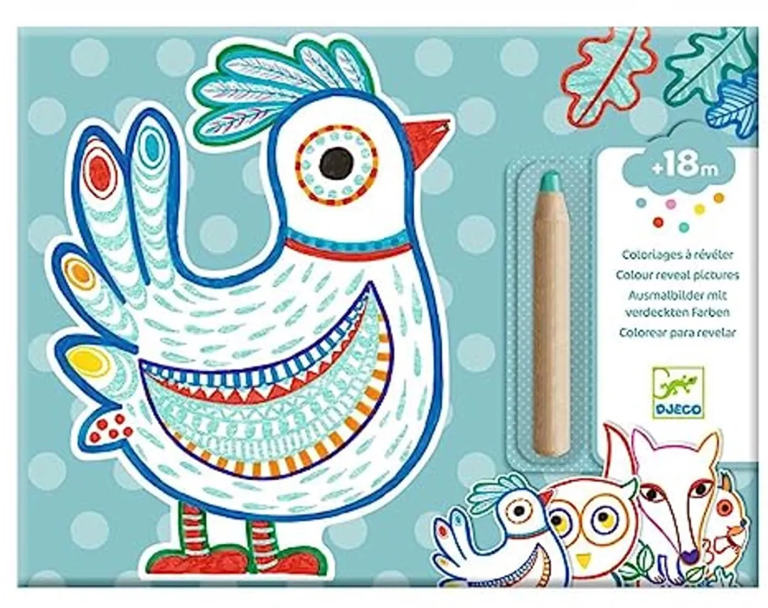 Djeco Bosdieren Kleurplaten - Multicolor - 12 Stuks - afbeelding 5 van 5