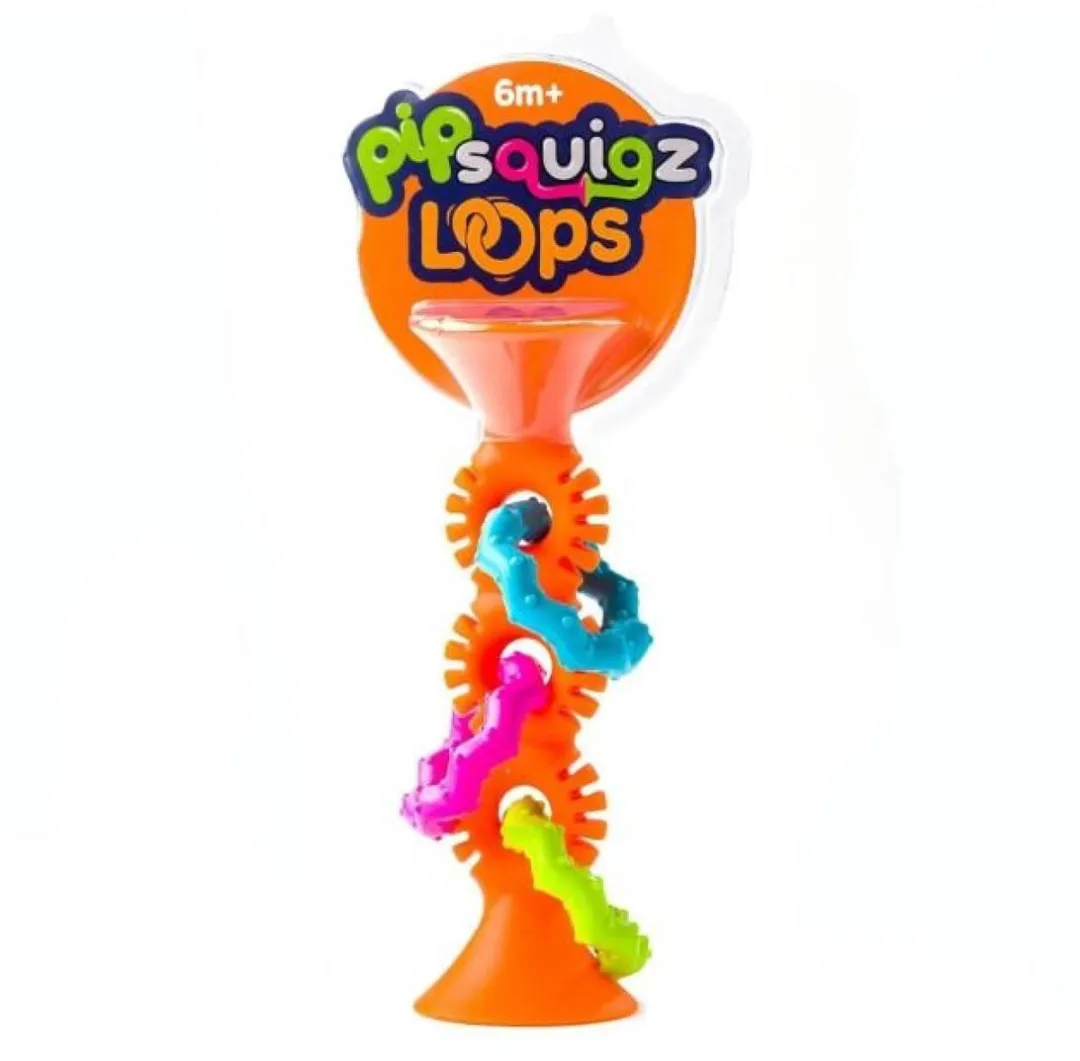 Fat Brain Toys Squigs Loops Rammelaar 15cm - Oranje