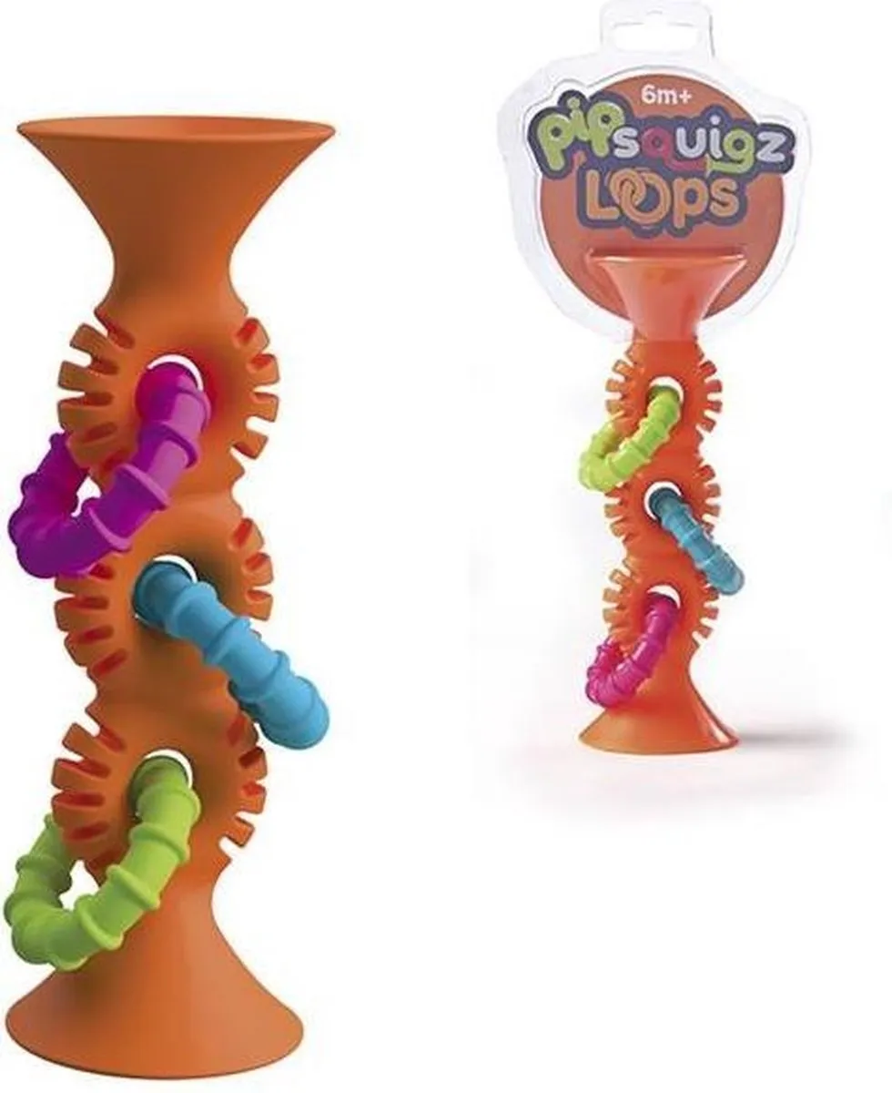 Fat Brain Toys Squigs Loops Rammelaar 15cm - Oranje