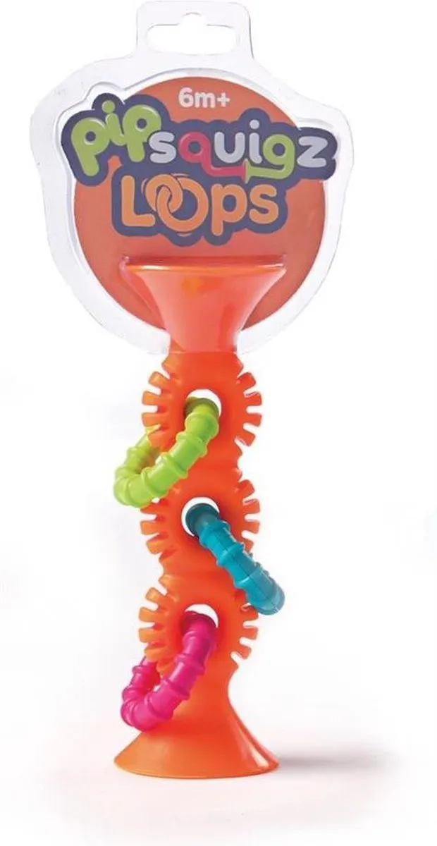 Fat Brain Toys Squigs Loops Rammelaar 15cm - Oranje