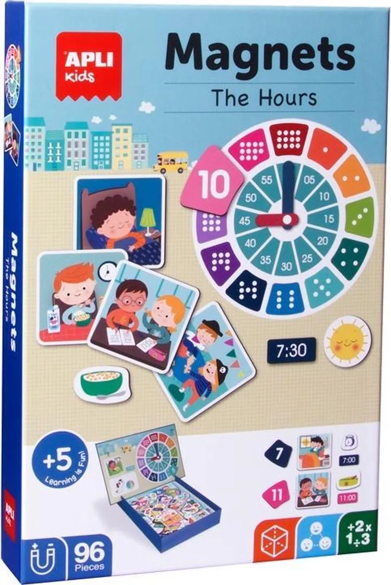 Apli Kids Leren Klokkijken Magneetspel 18573