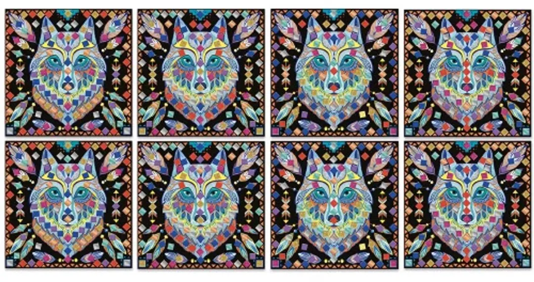 Janod Atelier Mozaïek Mandala Feest - 8 Stuks