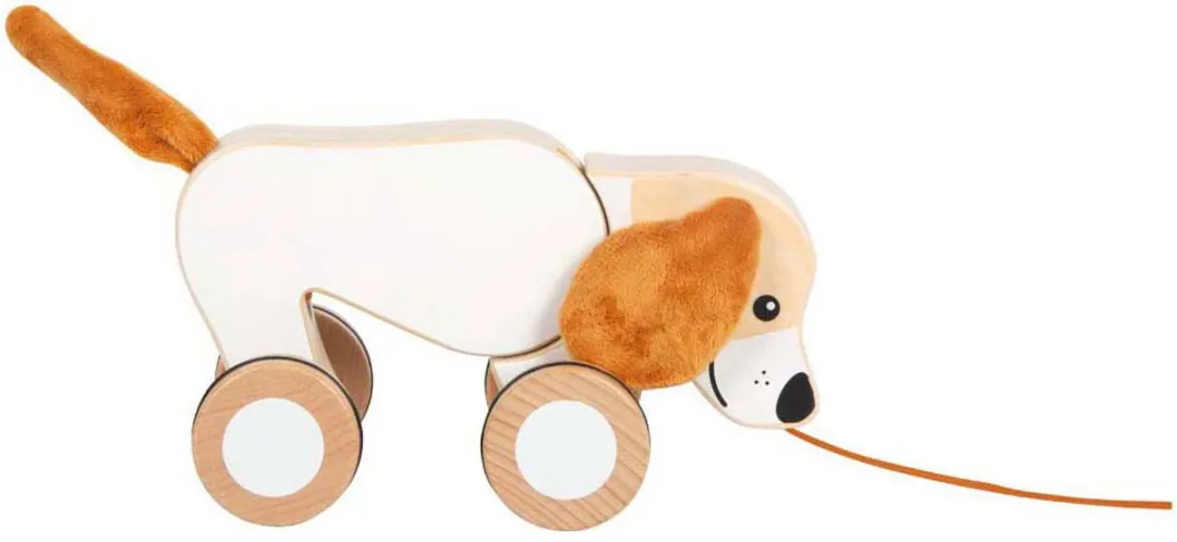 Small Foot Houten Trekhond met Knisperende Oren - Multi kleuren - afbeelding 6 van 6