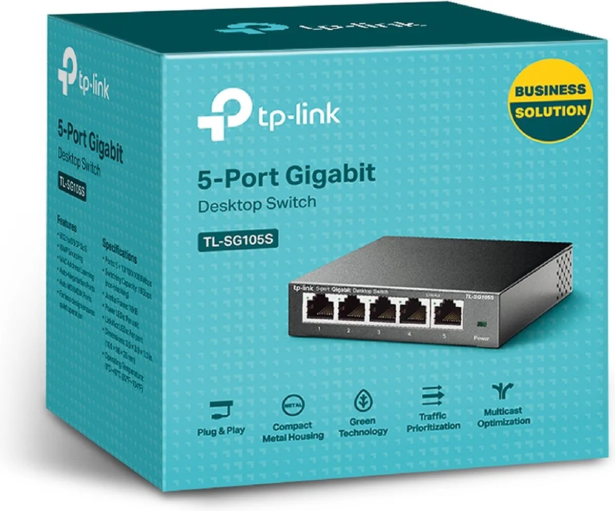 TP-Link TL-SG105S - Netwerk Switch - Unmanaged - Zwart