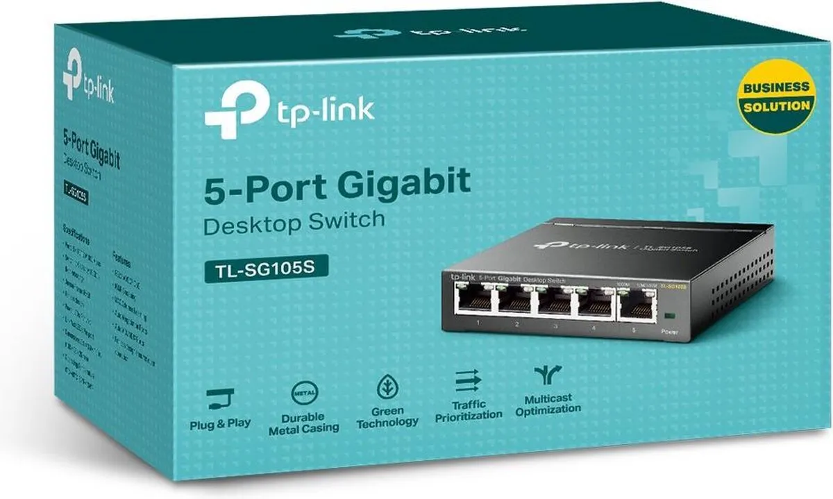 TP-Link TL-SG105S - Netwerk Switch - Unmanaged - Zwart