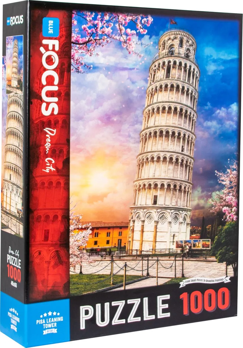 Blue Focus Games Toren van Pisa Puzzel 1000 Stuks