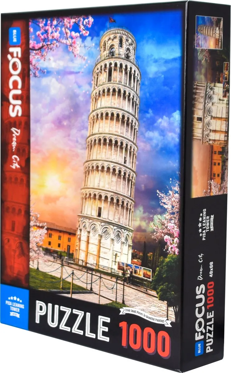 Blue Focus Games Toren van Pisa Puzzel 1000 Stuks
