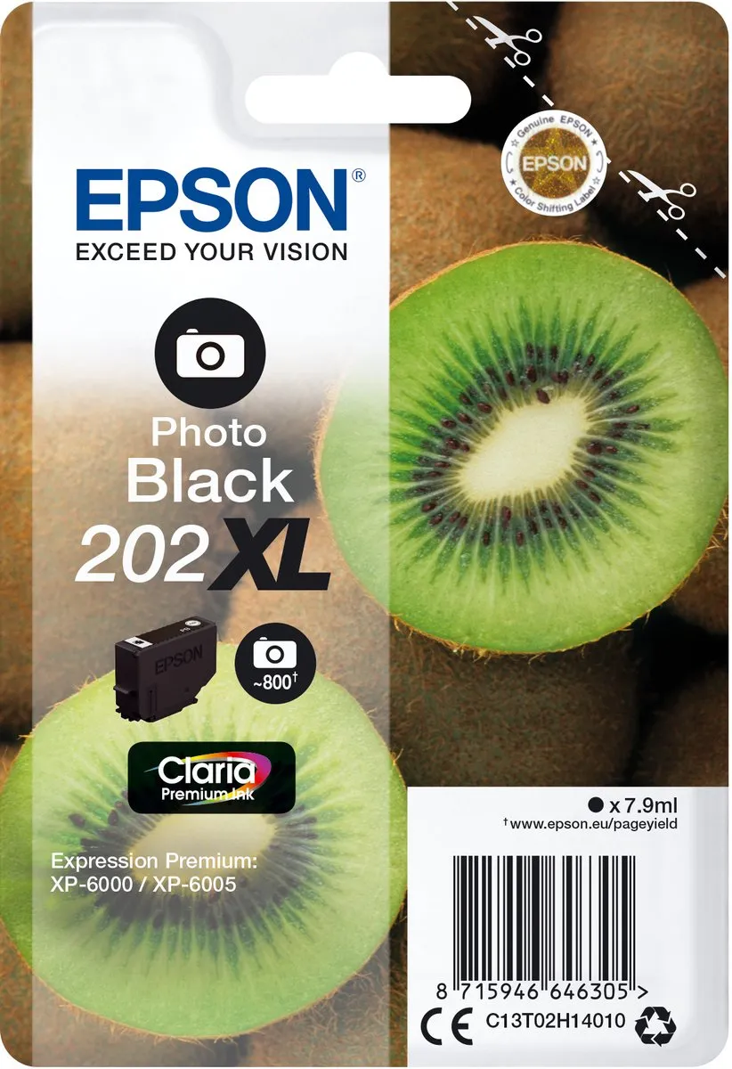 Epson 202XL Foto Zwart - 13ml