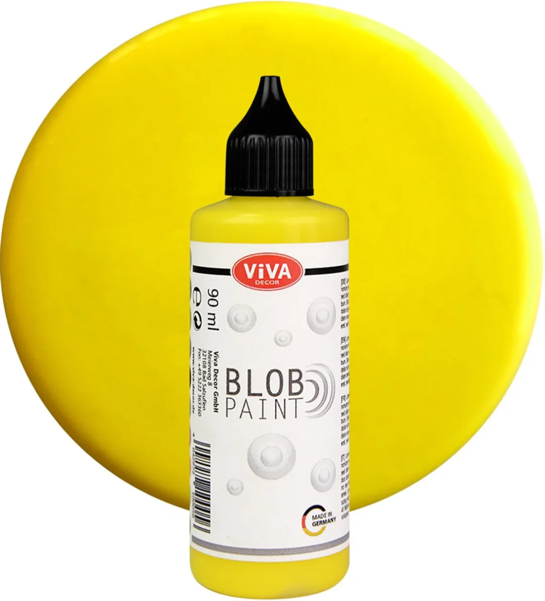 Viva Decor Blob Paint - 90ml - Schilderen- Verf - 3d effect - Nieuw, Kleurrijk - Ontspannend - Creative Hobby - DIY - Knutselen - Vrije tijd - Handwerken - Wit