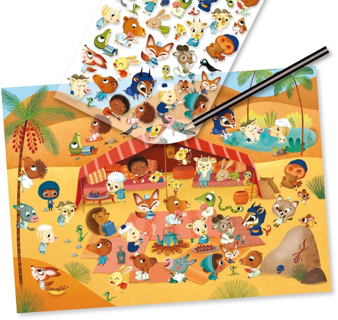 Djeco Savannah Stickers Creatieve Speelset - 90 Stuks Multicolor