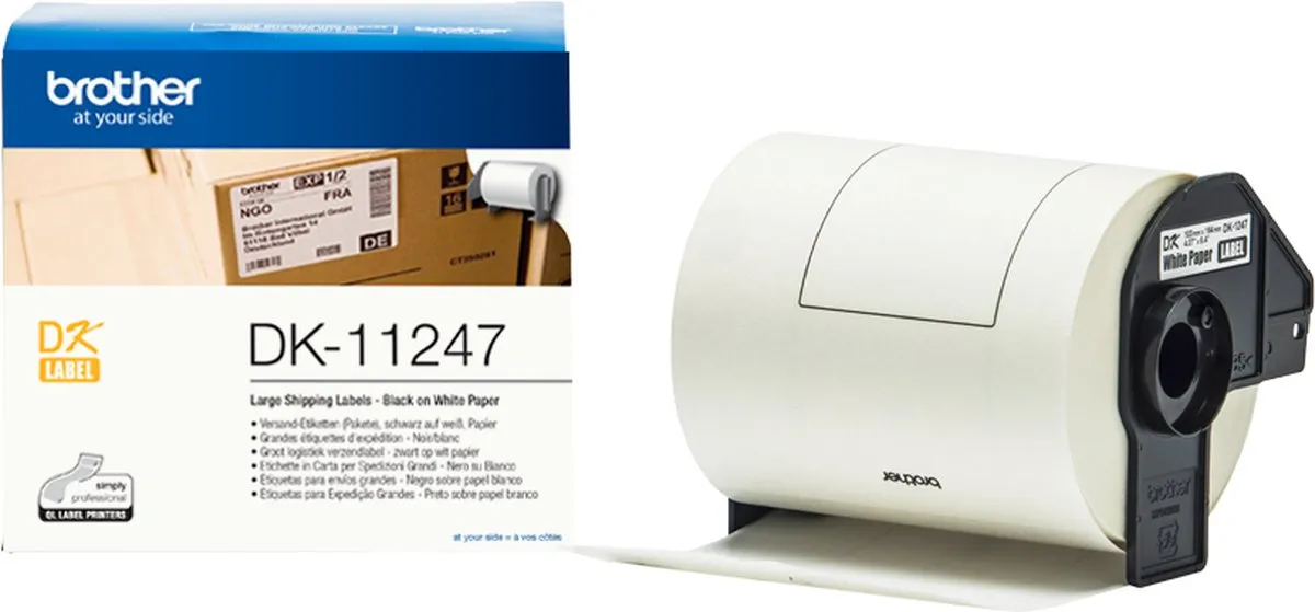 Brother DK11247 Labels - 180 Stuks - Wit