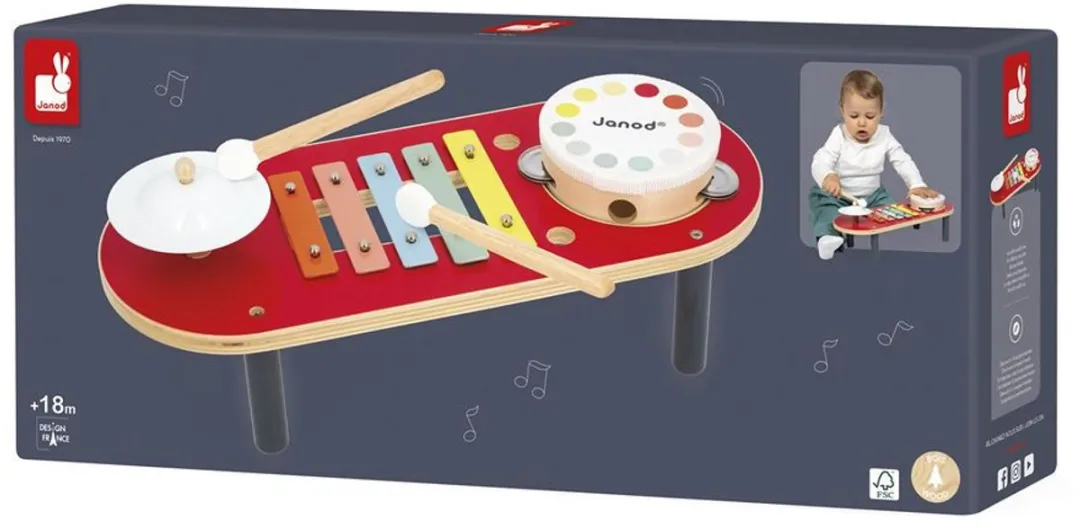 Janod Confetti Muzikale Tafel - Multikleur - afbeelding 6 van 6