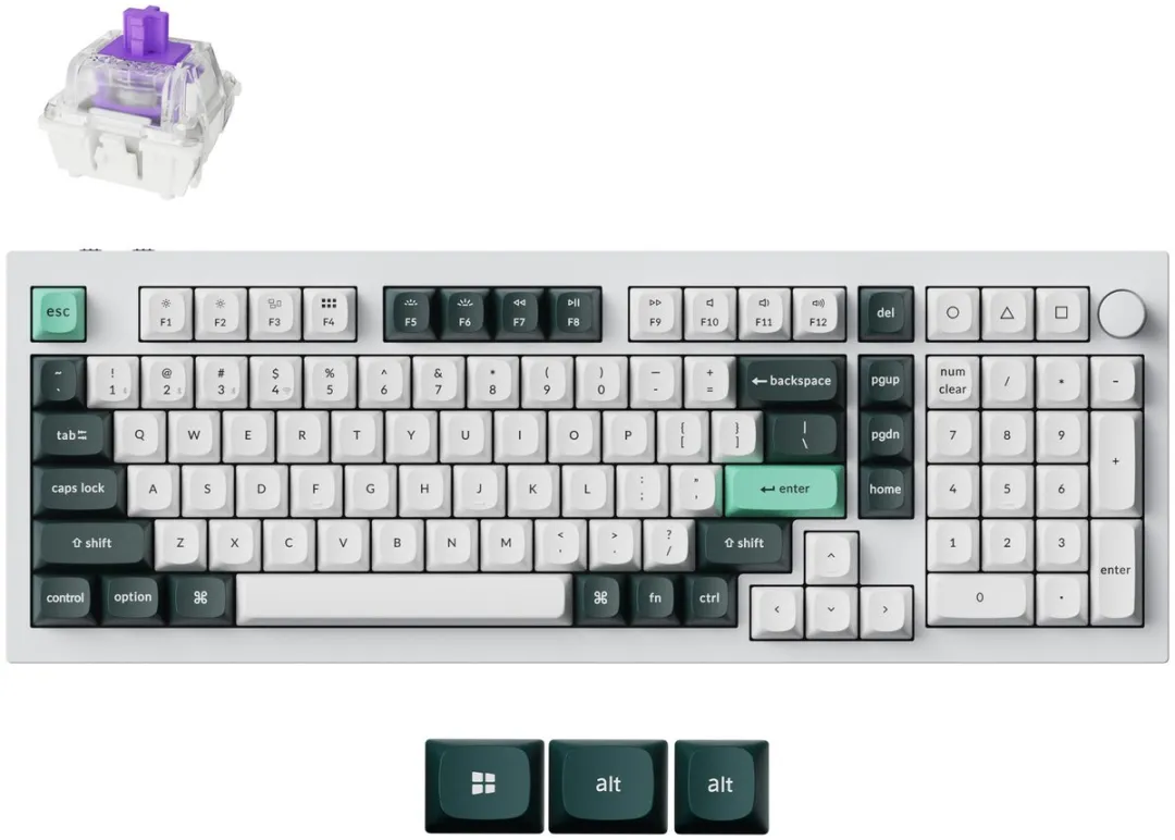 Keychron Q5 HE Q5H-P1 Toetsenbord - Nebula Switch - Wit