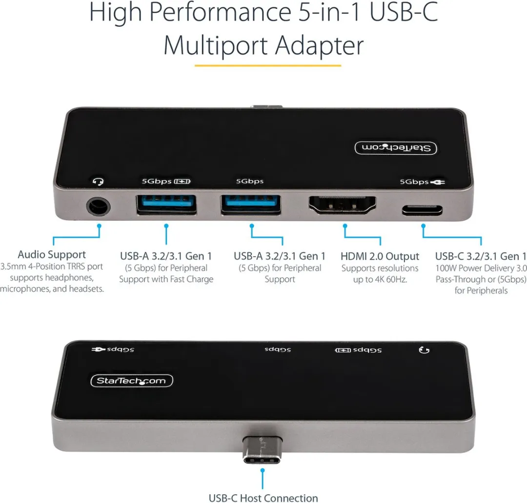 Startech DKT30ICHPD Dockstation 4K Ultra HD - Zwart