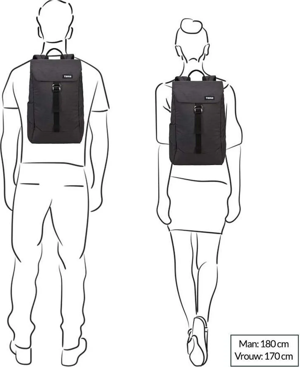 Thule Lithos Backpack 16L - Laptoprugzak 14" - Zwart - afbeelding 5 van 6