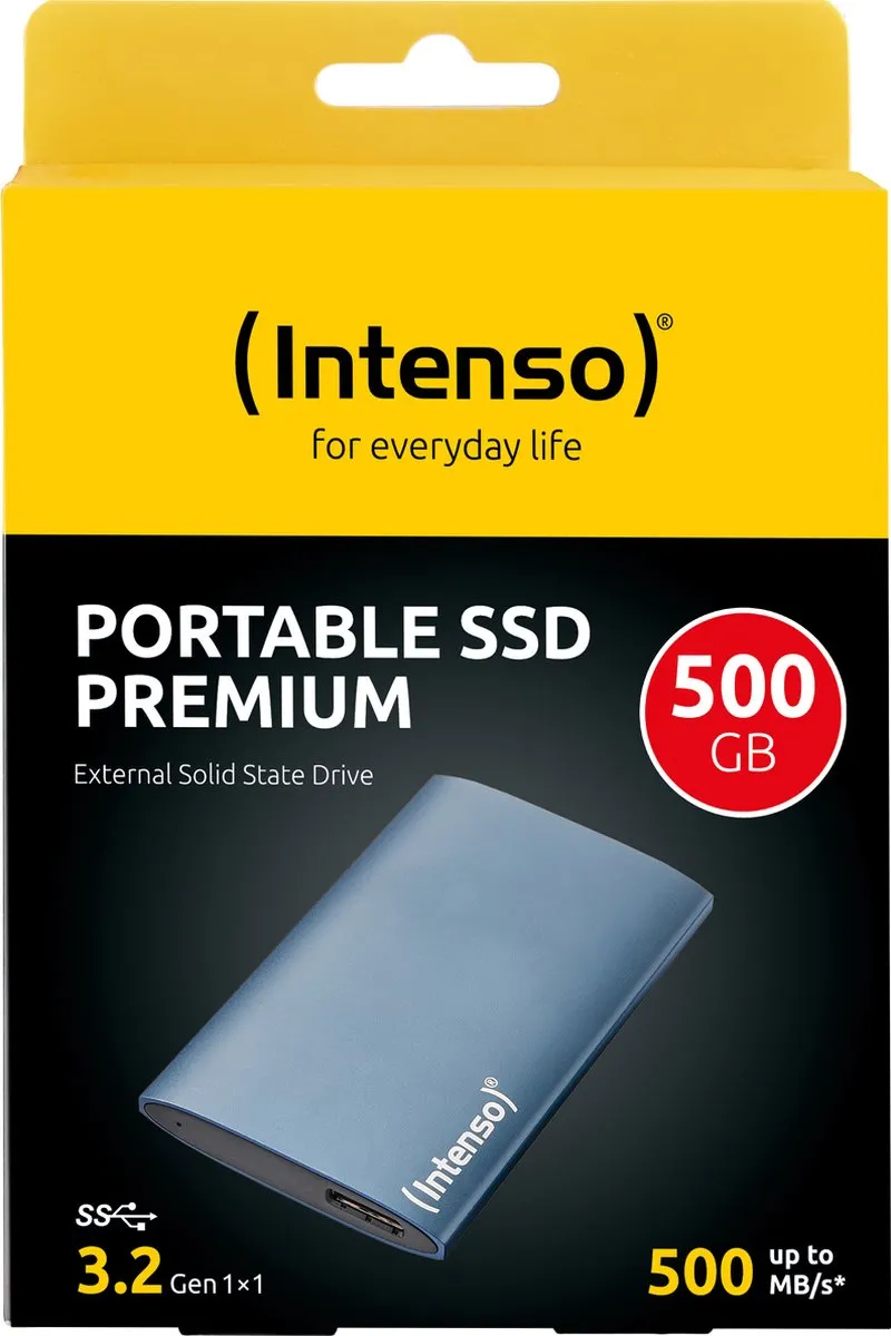 Intenso External SSD Premium 500GB - 320MB/s - Blauw - afbeelding 6 van 6