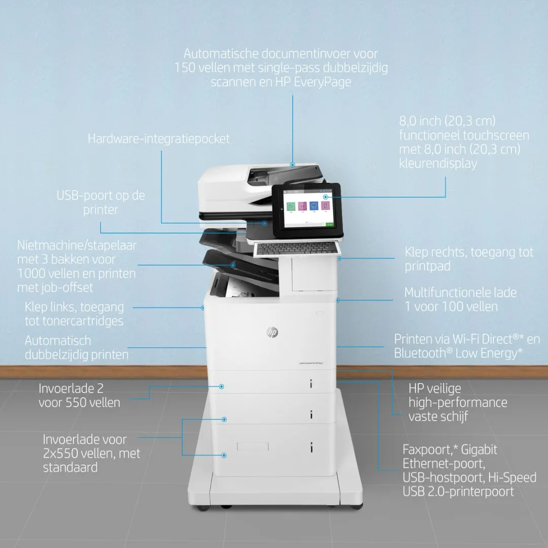 HP LaserJet Enterprise M635z MFP - 3200 Vel - Zwart-wit