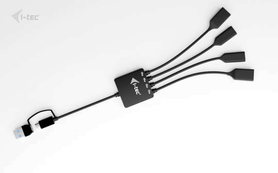 I-tec CACBLHUB2A2C USB-C/USB-A Hub 4 Poorten - Zwart - afbeelding 5 van 6